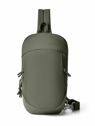 Army Green Minimalist Anti-Theft Sling Bag for Men & Women - Water-Resistant Crossbody Chest Pack, Fits 9.7-inch Tablet