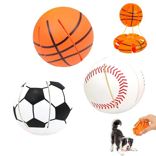4 Pack 3.5 " Squeak Latex Puppy Dog Toy Ball Sports Balls Sets Fetch Interactive Toy for Small Dogs