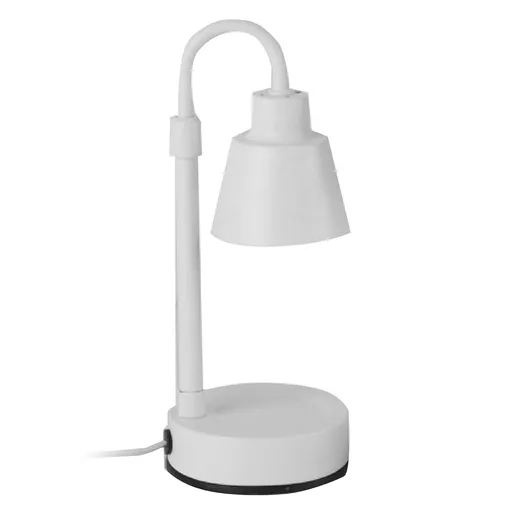 Candle Warmer Lamp Dimmable Timer Adjustable Height Retro Decorative Candle Wax Melting Light with 2 Bulbs EU Plug White