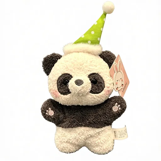 Goodnight Series Plush Toy - Soft Cuddly Animal Doll for Desk Decoration - Soothing Palm-Sized Stuffed Companion - Panda