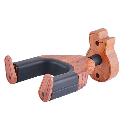 Guitar Wall Mount,Auto Lock Guitar Wall Hanger Guitar Holder Hard Wood Base in Guitar Shape Guitar Hook for for Acoustic,Electric