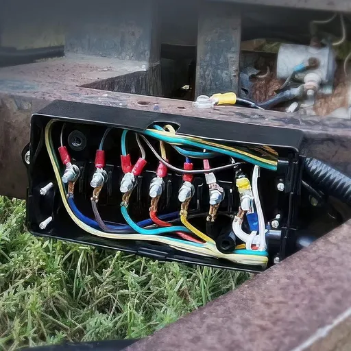 Weatherproof Electrical Connection Box for Trailer Cord, Camper Trailer Connector, 1 Set