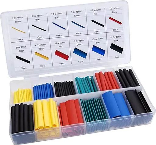 280-Piece Heat Shrink Tubing Assortment Kit, Multi-Color Electrical Wire Sleeves with Storage Box