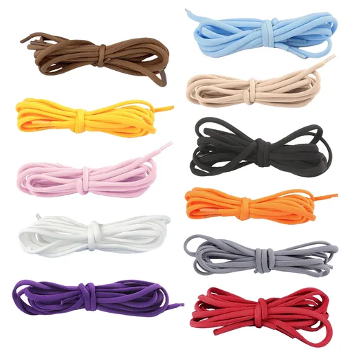 1 Pair Sneaker Shoelaces Wear-resistant Elastic with Metal Buckles Lock Shoe Laces for Slip On Shoes,Black Blue