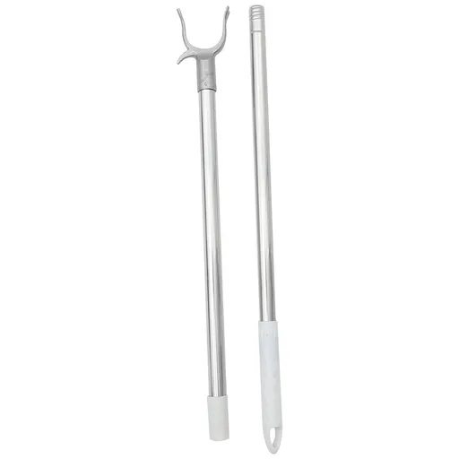 Telescopic pole with hook, stainless steel clothes drying pole, clothes drying rod, extendable hanging telescopic pole