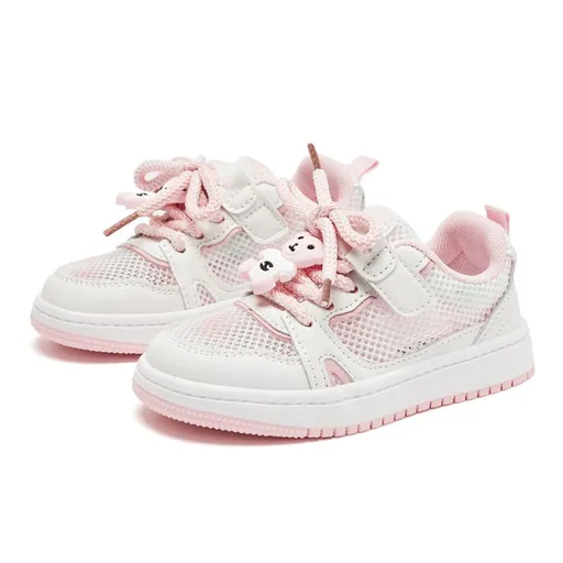 HOBIBEAR Kids Mesh Shoes Breathable Light Summer... GU7922 Pink White 31
