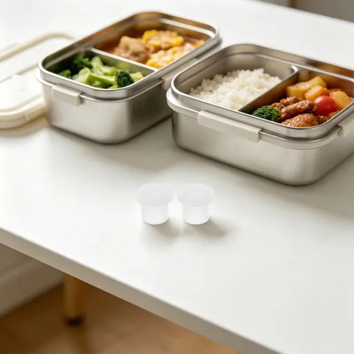 Silicone Lid Seal Stopper for Lunch Box Leakproof White 10Pcs