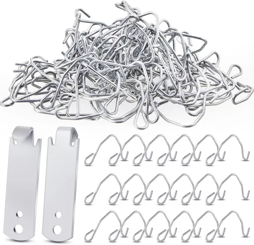 102 Pieces T Post Wire Clips Fence Twister for Galvanized Steel Tensioning Tool Fixing Clip Garden Farm Highway Sport Fences