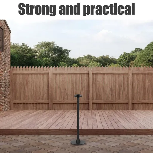 Garden Furniture Cover Support Pole Black Adjustable 15-28 Inches Weather Resistant