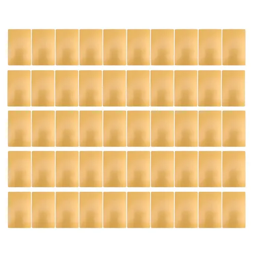 50 Sheets Metal Business Card Heat Transfer Aluminum Business Cards Blanks DIY Craft Supplies Gold