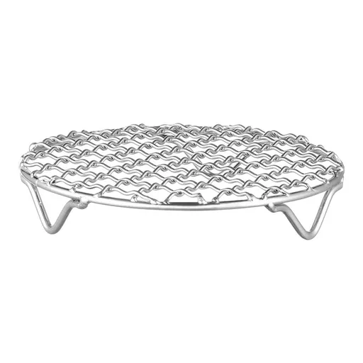 Round Stainless Steel Grill Net with Feet,Multi-Purpose Barbecue Grate for Stove Tea and Cooking,7.9in