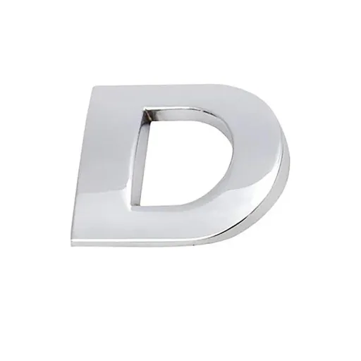 A-Z Alphabet Letters Car Sticker Self Adhesive Auto Badge Emblem 3D Chrome Good - D