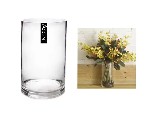 bulk 6 Glass Cylinder Vase Flower 30cm