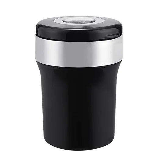 Car Cigarette Ashtray Blue LED Light Cylinder Cup Holder Ash Portable Auto Vehicle Plastic Black Universal Car Portable