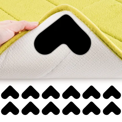 16 PCS rug Pad Gripper, Reusable Washable Grippers for Rugs, Pads rug Tape Stickers, for Hardwood Floors and Tile