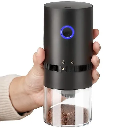 Portable Electric Coffee Grinder Cordless USB Charging Small and Portable Black