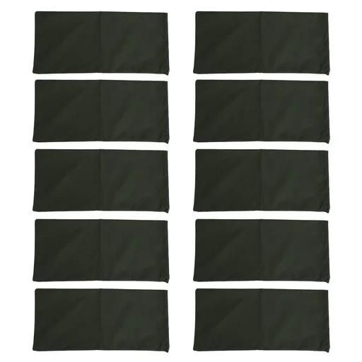 10pcs Flood Sandbags Empty Thickened 600D Polyester Bendable Drawstring Flood Control Bags for Door Garage Basement Dark Green