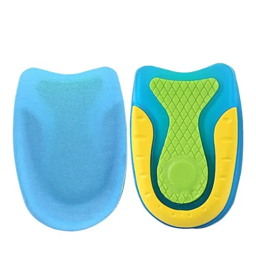 Comfort Gel Heel Pads for Kids: Targeted Relief for Sensitive Heels, Sport Support, Shock Absorption, and More (Green, Small)
