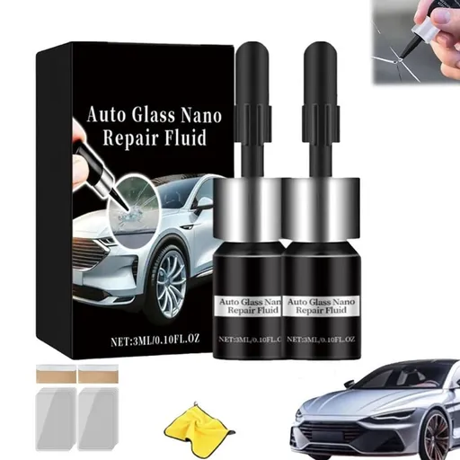 Auto Glass Nano Repair Fluid Kit, Auto Glass Repair Kit Windshield, Windshield Repairs Kits for Chips and Cracks, All Crack Types Windshields Repairs Kit