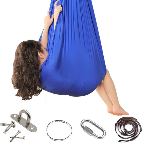Sensory Swing Aerial Yoga Swing Anti-Gravity Elastic Cuddle Swing Sensory Swing Chair for Children with Autism ADHD Aspergers