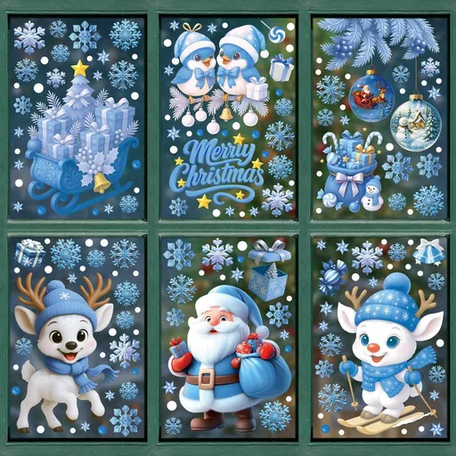 6 Styles Christmas Window Stickers Pack-03