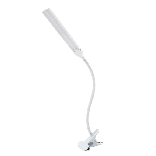 Clip On Desk Lamp Dual Head Eye Care Dimmable LED Night Light for Student Children Office Reading Bedside White