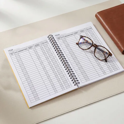 Personal and Business Checking Account Book with Clear Layout for Easy Financial Tracking and Record Keeping