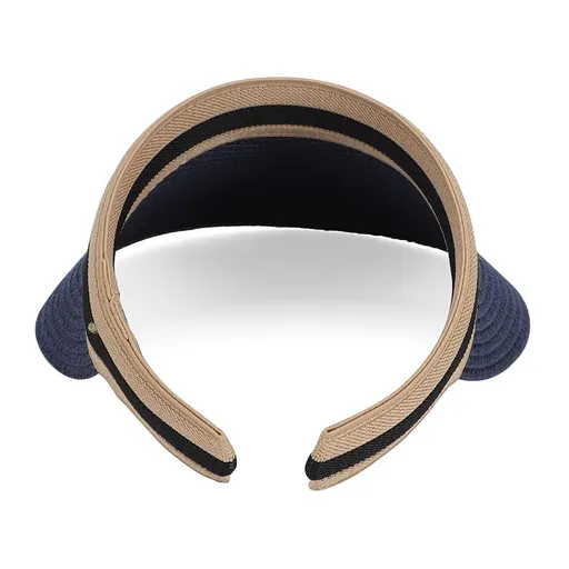 Women Summer Sun Hat Lady's Portable Beach Visor Bowknot Straw Hat opening is suitable for people wearing a wider range of head
