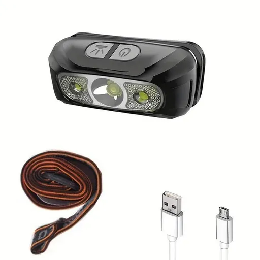 Head Torch Rechargeable, LED Headlamp, Motion Sensor LED Headlight , IPX6 Waterproof for Runner, Camping, Hiking