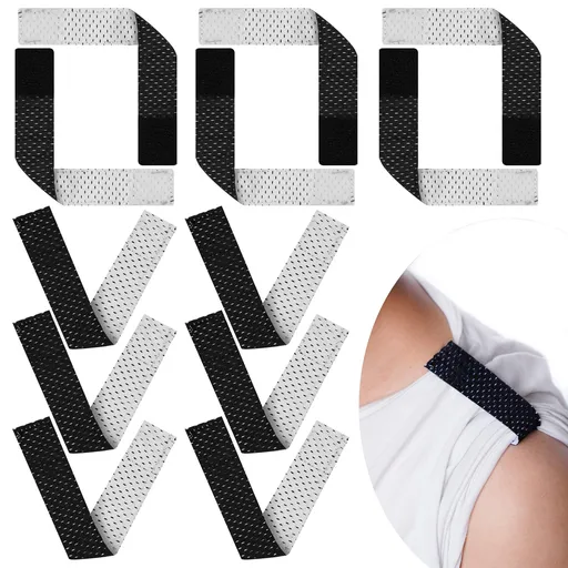 6 Pairs Jersey Sleeve Bands Soccer Softball Sleeve Ties Sports Sleeve Straps with Hook and Loop Fasteners for Shirts