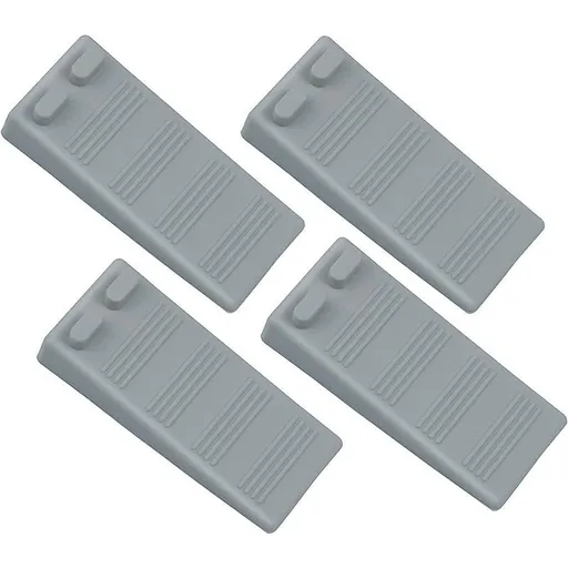 Door Stop Rubber Wedge Door Stopper Flexible and Non Scratching Door Holder - Smart Stackable Slip-Resistant Design (Gray)