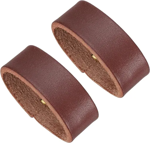 Leather Loop Keeper, Loops Belt Keeper Retainer Straps Replacement, Reddish Brown 1.5"/1.6"