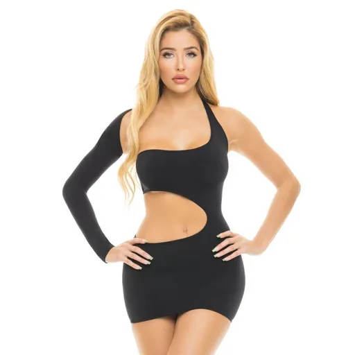 Pink Lipstick Cut My Life Into Pieces Dress Black - Black