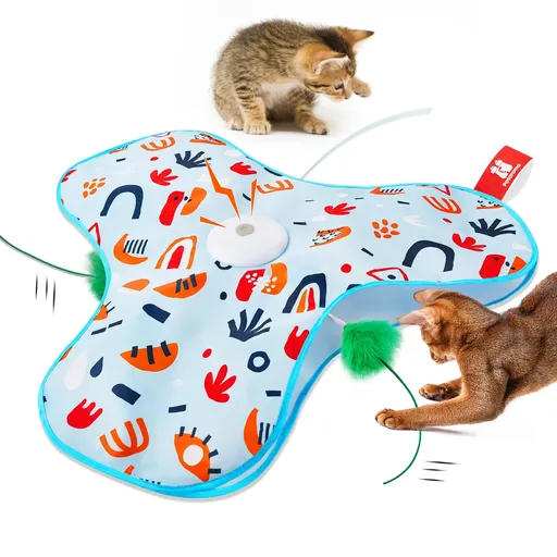 Cat Play Tunnel Interactive Self-Entertaining Toy White