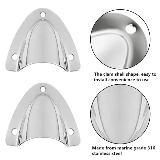 4 Pieces Stainless Steel Marine Vent Cover Air Outlet Protective Cap for Boat Cable and Transducer Wiring
