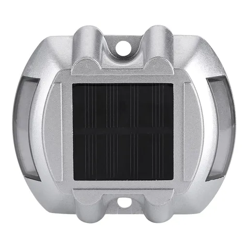 Casting Aluminum Solar Power Waterproof 6 LED Lamp Outdoor Road Driveway Pathway Light White