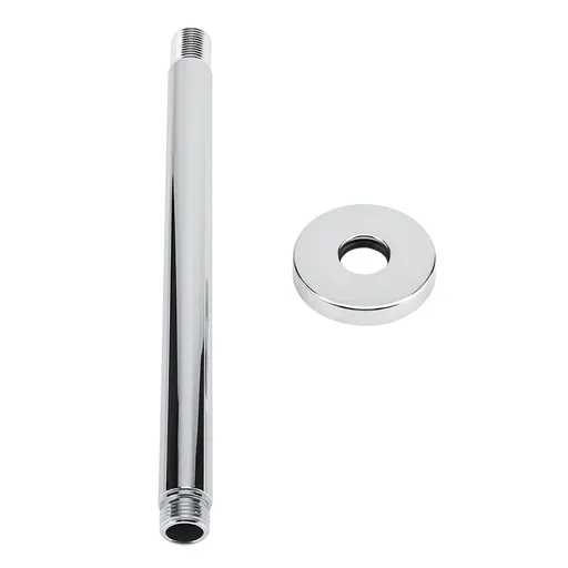Stainless Steel Round Top Shower Arm Pipe Wall Mount for Bathroom Ceiling Shower Head (25 cm)