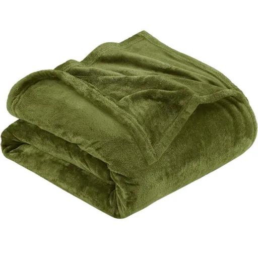 Premium Flannel Fleece Throw Rug, Fluffy Warm Cozy Blanket For Bed, Sofa And Daily Snuggling, Fruit Green, 150X200cm, Size L, Durable Household Textile