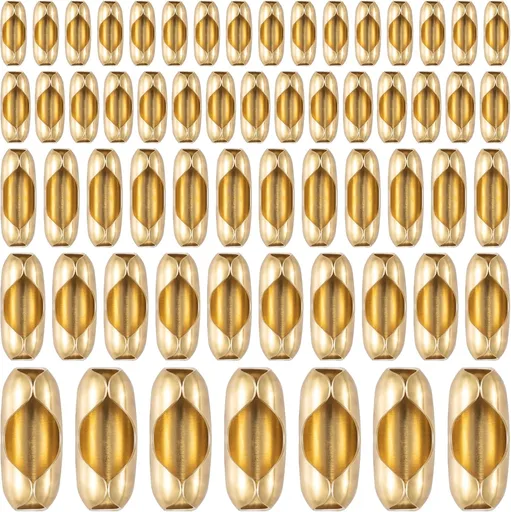 125pcs Ball Chain Connector Clasps Gold Fits for 1.5/2.0/2.4/3.2/4.5mm Beaded Ball Chain Clips Replacement