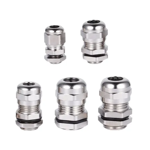 5Pcs Durable Metal Gs for Cable Waterproof Plated Silver for Machinery and Home Use