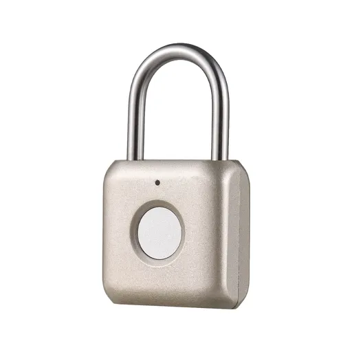 Fingerprint Padlock Multifunctional Smart Fingerprint Padlock No Password Security IPX2 Waterproof Rust-resistant Biometric Padlock for Gym Sports Bike Luggage Warehouse Door