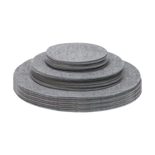 Round Felt Plate and Pan Separator Pads Soft Cushion Dividers for Protecting Cookware and Dishware from Scratches During Storage Kitchen Organization Surface Protectors Gray