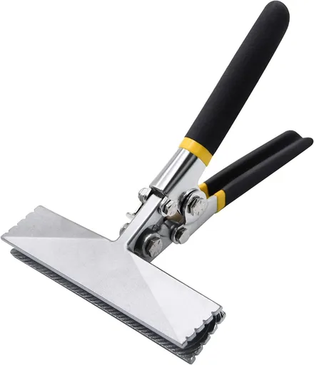 Straight Jaw Hand Seamer, Sheet Metal Bending Tool for Flattening, Folding, HVAC Ductwork, Roofing and Repair Work, 15.2 cm