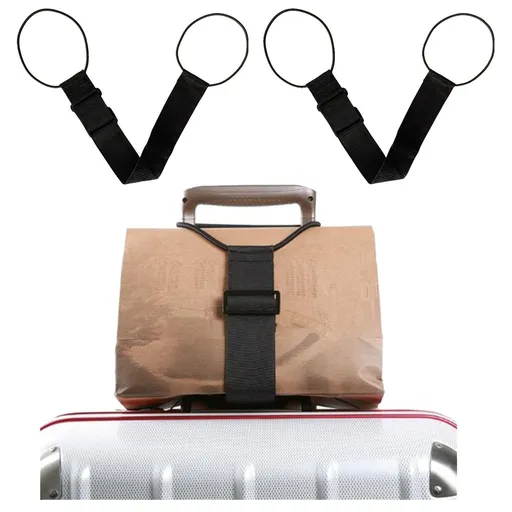 Elastic Fastening Belt for Luggage,Luggage Strap for Carry on Bag,Elastic Adjustable Luggage Strap Carrier Strap (Black,2pcs)