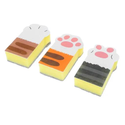 Cat Claw Sponge Wipe Kitchen Cleaning Brush Dust Wipes Microfiber Dish Cleaning Sponge Window Cleaner Home Clean Accessories
