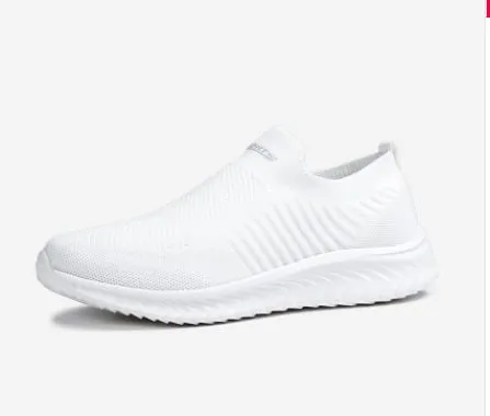 Men Sports Shoes Lightweight Breathable Mesh A19 White 39