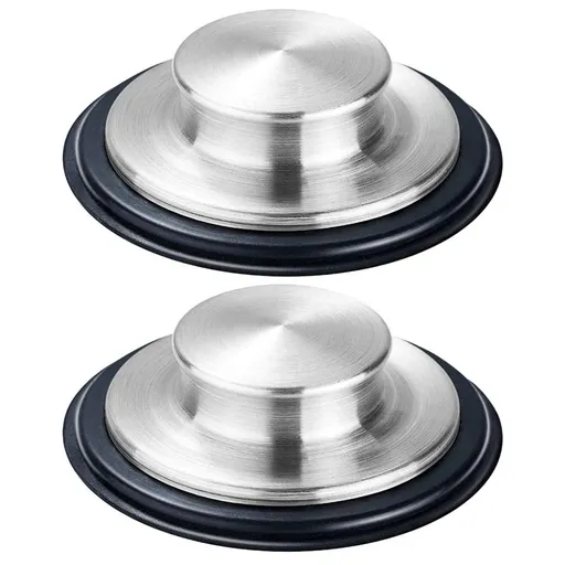 Sink Stoppers Kitchen Silver Rubber 2Pcs