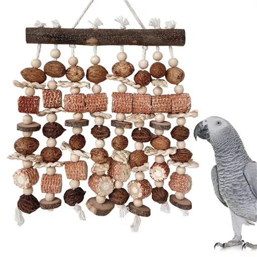 Large parrot toys, natural nuts, corn cobs, wooden African grey macaw, chew and tear toys, cockatoos, cockatoos, and large and medium-sized birds