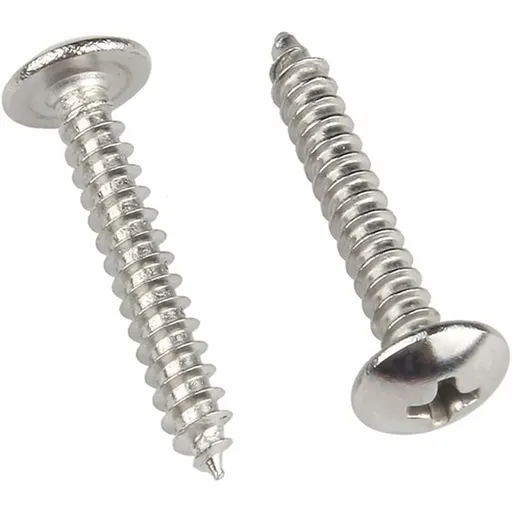 M4 X 25Mm 40 pcs ROund Head Wood Screws 304 Stainless Steel Cross Recessed Mushroom Head Self Tapping Screws Fasteners