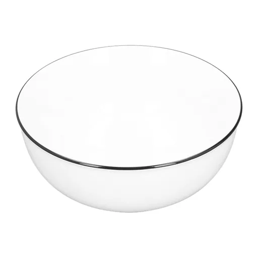 Durable Black Line Ceramic Tableware Bowls for Salads Soups Stews Desserts Noodles7 Inches
